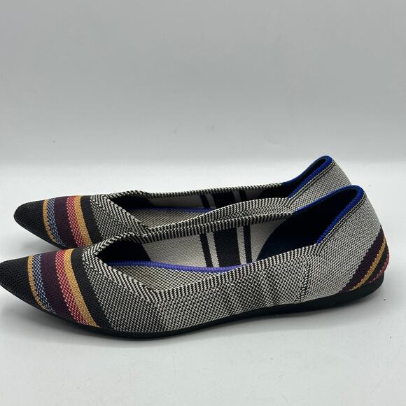 ROTHY'S The Point Flats Inverse Stripe Sz 7 - Picture 4 of 8